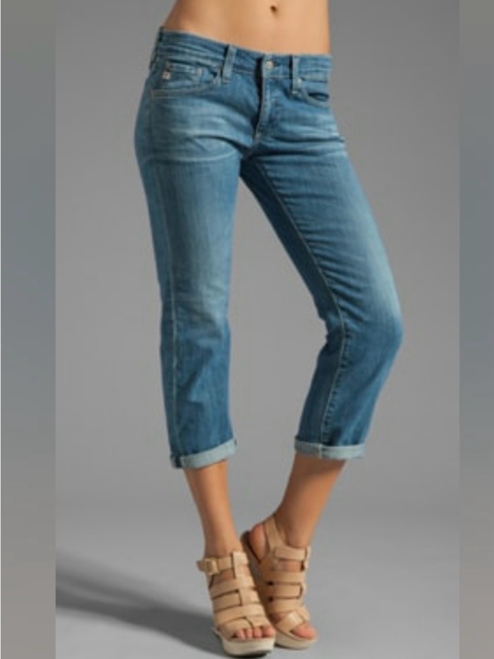 AG Adriano Goldschmied Tomboy Crop denim jeans